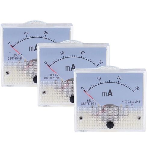 85L1-mA 2mA 3mA 5mA 10mA 15mA 20mA 30mA 50mA 75mA AC White Plastic Shell Analog Panel AMP Meter Ammeter 1Pcs(15MA) in Saudi Arabia