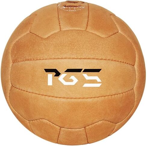 PGS Vintage Soccer Ball Antique Leather Football Size 5, Light Brown in Kuwait