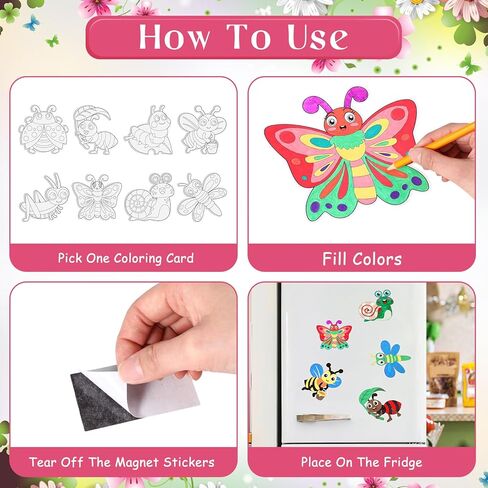 40 Pack Fall Crafts Kit DIY Magnet Sticker Painting Crafts Autumn Pumpkin Turkey Coloring Attivity Kit Color الخاص بك in Saudi Arabia