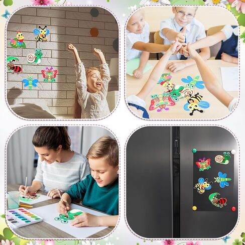 40 Pack Fall Crafts Kit DIY Magnet Sticker Painting Crafts Autumn Pumpkin Turkey Coloring Attivity Kit Color الخاص بك in Saudi Arabia