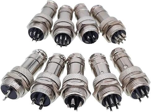 5/8 inch GX16 *10 circular connector 2 pins 3 pins 4 pins 5 pins 6 pins 7 pins 8 pins 9 pins 10 pins male and female diameter 16 mm L73 RS765 DF16 M16(7Pin10PCS) in Saudi Arabia