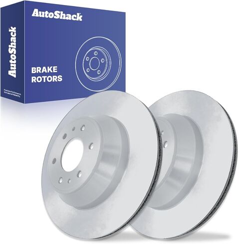 Autoshack Black Hat محفورًا ودوارات فرامل متدنية فرامل خلفية بديلة للفرامل البديلة لشيفروليه SSR Trailblazer EXT GMC ENVOY XUV ENVOY XL SAAB 9-7X BUICK RAINIER ISUZU ASCENDER 4WD RWD PR65075LR in Kuwait