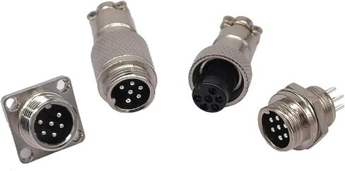 5-pack GX12 square 2pin 3pin 4pin 5pin 6pin 7pin diameter 12mm round quick connector(GX12-7 5PCS) in Saudi Arabia