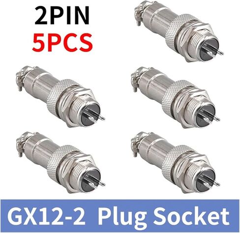 5-pack GX12 square 2pin 3pin 4pin 5pin 6pin 7pin diameter 12mm round quick connector(GX12-7 5PCS) in Saudi Arabia