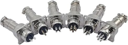 5-pack GX12 square 2pin 3pin 4pin 5pin 6pin 7pin diameter 12mm round quick connector(GX12-7 5PCS) in Saudi Arabia