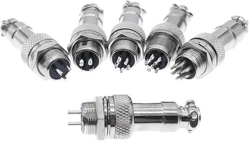 5-pack GX12 square 2pin 3pin 4pin 5pin 6pin 7pin diameter 12mm round quick connector(GX12-7 5PCS) in Saudi Arabia
