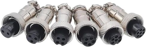 5-pack GX12 square 2pin 3pin 4pin 5pin 6pin 7pin diameter 12mm round quick connector(GX12-7 5PCS) in Saudi Arabia