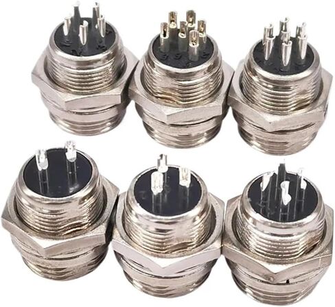 5-pack GX12 square 2pin 3pin 4pin 5pin 6pin 7pin diameter 12mm round quick connector(GX12-7 5PCS) in Saudi Arabia