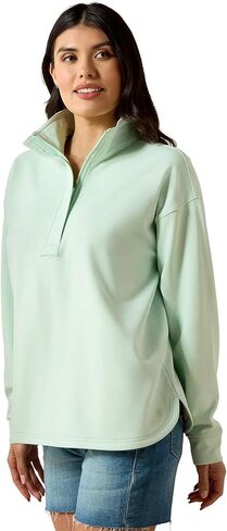 ARIAT Women's Breeze Logo 1/2 Zip Sweatshirt in Saudi Arabia