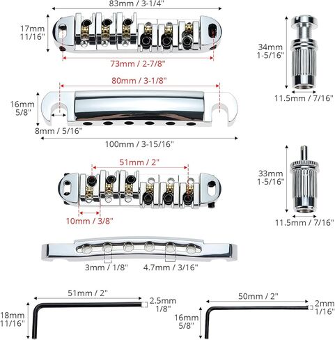 QWORK ABR-1 جسر السرج الدوار لجسر Tune-o-matic، جسر الذيل in Kuwait