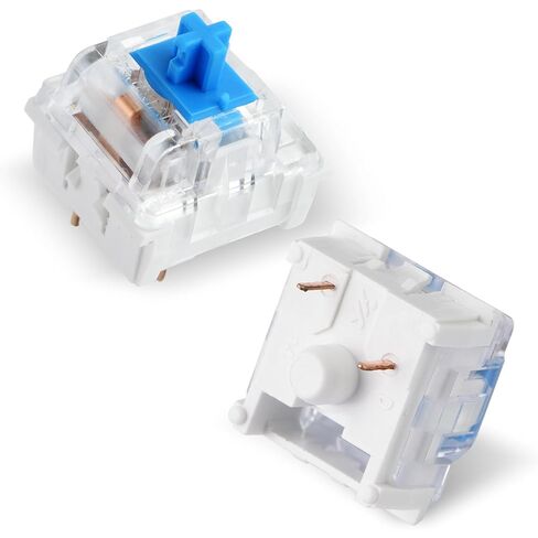 ELUTENG 110 PCS Switch Replacement 3 PIN Mechanical Keyboard Switches, Clicky, Accurate Typing, Dustproof,Universal Replacement Parts for Office and Gaming (Blue) in Saudi Arabia