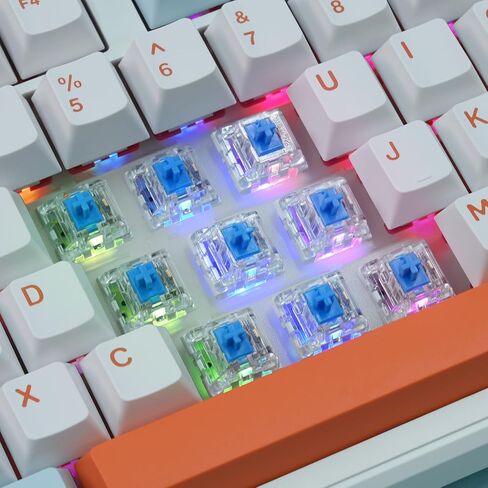 ELUTENG 110 PCS Switch Replacement 3 PIN Mechanical Keyboard Switches, Clicky, Accurate Typing, Dustproof,Universal Replacement Parts for Office and Gaming (Blue) in Saudi Arabia