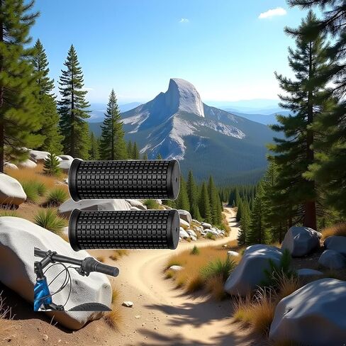 1 Pair Black Anti Slip Bike Bicycle Short Handlebar Grips for Twising Shifter, Shockproof Anti Slip MTB Parts, Soft TPR Rubber Handlebars in Kuwait