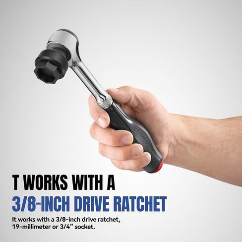 أداة القيادة - مقبس متوافق مع وصلات EZ Dock، تعمل مع سقاطة محرك مقاس 3/8 بوصة، أو جورب مقاس 19 ملم أو 3/4 بوصة in Kuwait