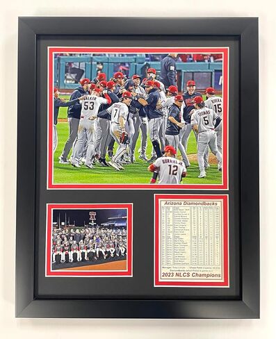 Legends Never Die Arizona Diamondbacks 2023 NLCS Champions | Team Celebration 12"x15" Framed Photo Collage in Saudi Arabia