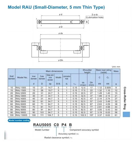 1PCS Thin Cross Roller Bearing RAU305A P5 30X41X5MM Thickness 5MM Mechanical Arm Joint Reducer Bearings in Saudi Arabia