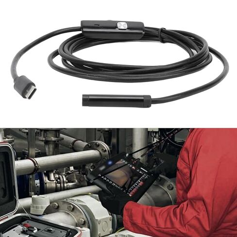 Industrial Endoscope, 7mm Diameter 2m Cable 2MP Inspection Camera with Type C USB microUSB, for Mechanical Internal Structure Pipeline Blockage401578011 in Saudi Arabia