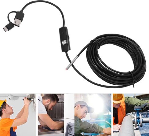 BAFOVY AN100 3.9mm Endoscope, High Definition Inspection Camera with 6 Adjustable LED Lights, IP67, for Car Engine Maintenance Pipe Inspection (Hardwired 2m) in Saudi Arabia