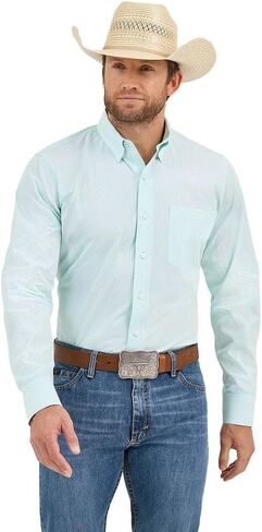 Wrangler X Men's Cody Johnson Classic Fit Long Sleeve Buttondown Shirt - Ceramic in Saudi Arabia