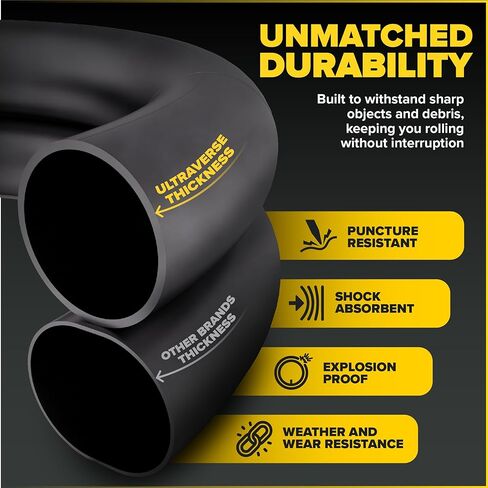 Ultraverse 26" Bike Inner Tubes 26 x 2.125-2.40 – Butyl Rubber Bicycle Tubes with Schrader Valve – Compatible with Mountain, Cruiser, City & Kids Bikes – Set of 2 in Kuwait