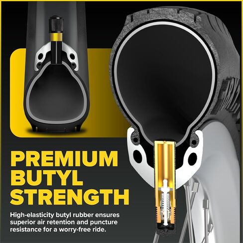 Ultraverse 26" Bike Inner Tubes 26 x 2.125-2.40 – Butyl Rubber Bicycle Tubes with Schrader Valve – Compatible with Mountain, Cruiser, City & Kids Bikes – Set of 2 in Kuwait