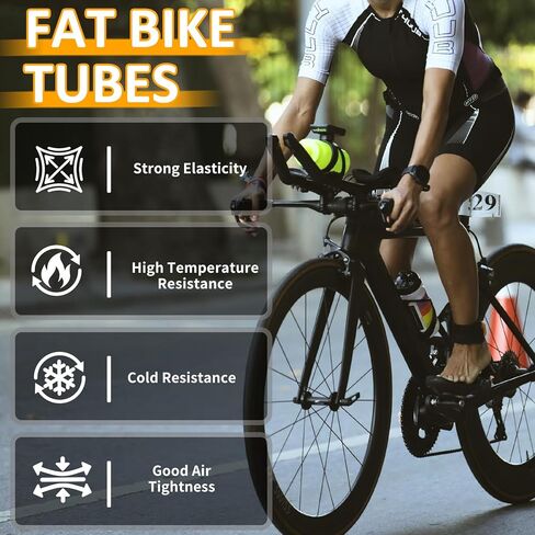 2-Pcs Heavy-Duty 14x2.50 Inner Tube with 2 Steel Tire Levers 14 Inch E-bikeTubes, with Schrader Valve Stem for Replacement Electric Scooters in Saudi Arabia