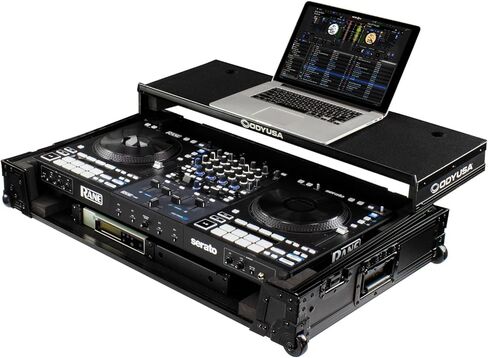 ODYSSEY FZGSRANE4W1BL Glide-style Flight Case for Rane Four with Wheels and 1U Rack - Black Label in Saudi Arabia