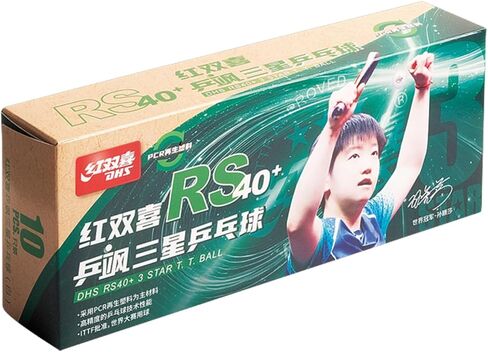 DHS Sports RS40 3 Star Table Tennis Ball - PCR Recycled Material, Elite Training Ball, ITTF Approved, Seamed 40mm+ Ball, 10 Balls Pack in Saudi Arabia