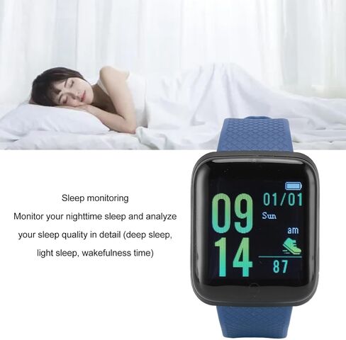 Yoidesu Smart Watch Fitness with Monitor Sleep, Sports Modes Activity Step Calorie Counter, IP65 for Andriod iOS Women Men (Blue) in Saudi Arabia