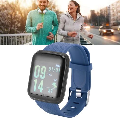 Yoidesu Smart Watch Fitness with Monitor Sleep, Sports Modes Activity Step Calorie Counter, IP65 for Andriod iOS Women Men (Blue) in Saudi Arabia