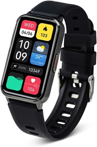 جهاز تعقب اللياقة البدنية LUNO Active X1، ساعة ذكية AMOLED مع أكسجين الدم، مراقب النوم، معدل ضربات القلب وضغط الدم على مدار الساعة طوال أيام الأسبوع، جهاز تعقب النشاط الصحي المقاوم للماء IP68 مع عداد خطوات السعرات الحرارية للنساء والرجال in Kuwait