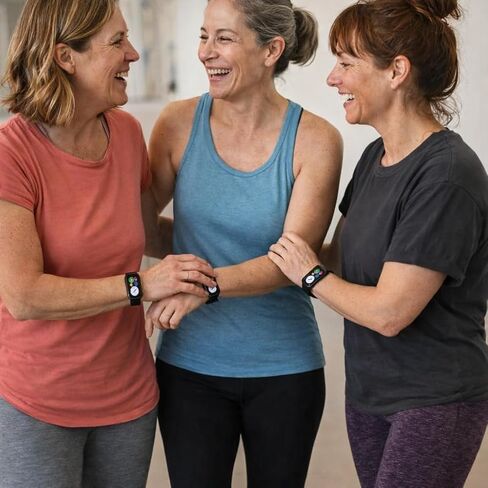 جهاز تعقب اللياقة البدنية LUNO Active X1، ساعة ذكية AMOLED مع أكسجين الدم، مراقب النوم، معدل ضربات القلب وضغط الدم على مدار الساعة طوال أيام الأسبوع، جهاز تعقب النشاط الصحي المقاوم للماء IP68 مع عداد خطوات السعرات الحرارية للنساء والرجال in Kuwait