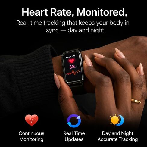 جهاز تعقب اللياقة البدنية LUNO Active X1، ساعة ذكية AMOLED مع أكسجين الدم، مراقب النوم، معدل ضربات القلب وضغط الدم على مدار الساعة طوال أيام الأسبوع، جهاز تعقب النشاط الصحي المقاوم للماء IP68 مع عداد خطوات السعرات الحرارية للنساء والرجال in Kuwait