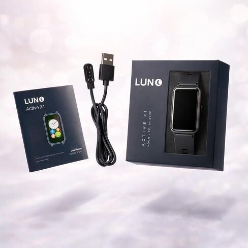 جهاز تعقب اللياقة البدنية LUNO Active X1، ساعة ذكية AMOLED مع أكسجين الدم، مراقب النوم، معدل ضربات القلب وضغط الدم على مدار الساعة طوال أيام الأسبوع، جهاز تعقب النشاط الصحي المقاوم للماء IP68 مع عداد خطوات السعرات الحرارية للنساء والرجال in Kuwait