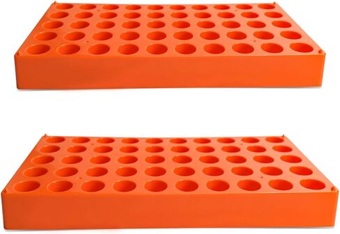 4mL 50-Hole Sample Vial Rack, Orange PP Plastic Test Tube Stand for LC/MS Vials, 2pcs in Kuwait