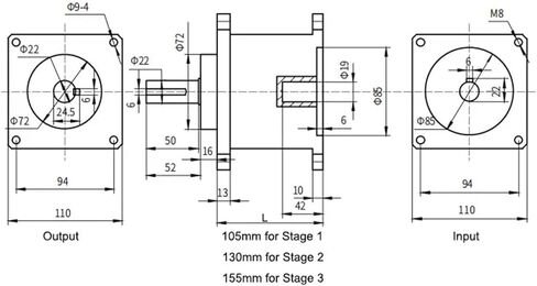 10: 1 16: 20:1 30:1 36:1 Planetary Reducer 110 Planet Gearbox 140N.m for Nema 42 Geared Stepper Motor(36 to 1) in Saudi Arabia