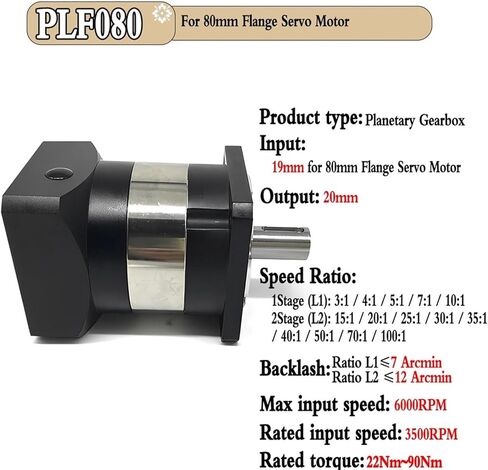 1pca Nema23 Planetary Reducer 6.35/8/14mm input 14mm Output Ratio 5:1 10:1 for 60mm 400W Servo Motor Reducetion Gearbox(PLF160 35mm Input,Ratio 3 to 1) in Saudi Arabia