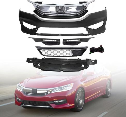 Accord Front Bumper Cover Compatible With 2016-2017 Hon-da Accord Sedan 4-Door Models,71101T2FA50ZZ,HO1000302 in Saudi Arabia