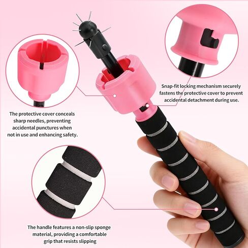 VIFUME Balloon Popper Tool with 360° Surround Tip, Telescopic Aluminum Rod (9–28.5 Inches), Adjustable Balloon Cleanup Stick with Safety Cap for Party & Event Decoration in Saudi Arabia