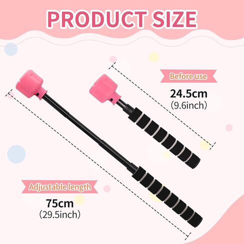 VIFUME Balloon Popper Tool with 360° Surround Tip, Telescopic Aluminum Rod (9–28.5 Inches), Adjustable Balloon Cleanup Stick with Safety Cap for Party & Event Decoration in Saudi Arabia