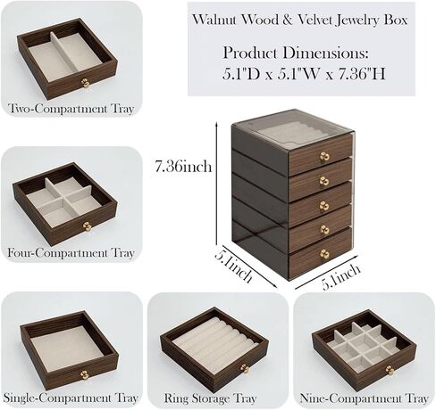 360-Degree Rotating Jewelry Organizer 3-Layer Acrylic Storage Box with Handle Clear Display Case for Jewelry Accessories Storage Box for Rings Earrings Necklace & Lipstick in Saudi Arabia
