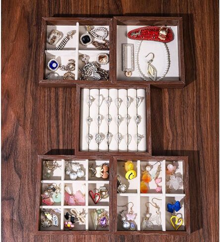 360-Degree Rotating Jewelry Organizer 3-Layer Acrylic Storage Box with Handle Clear Display Case for Jewelry Accessories Storage Box for Rings Earrings Necklace & Lipstick in Saudi Arabia