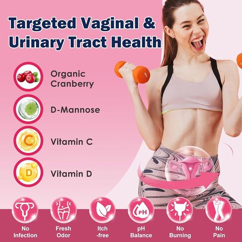 ZEBORA Vaginal Probiotics for Women 100 Billion CFUs, Probiotic for Digestive Health & Vaginal pH Balance & Urinary Tract Health, with Organic Cranberry & Prebiotics, 90 Veggie Capsules in Saudi Arabia