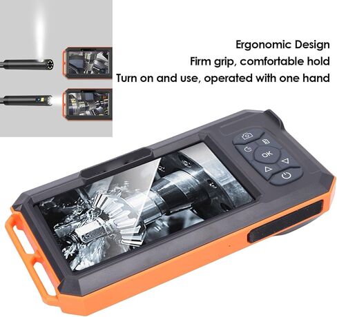 Fafeicy 5 Inch Screen Endoscope, 2MP HD 1080P Industrial Inspection Camera, 8mm Lens, 16.4ft Semi Hard Cable, Sewer Drainage Pipe Usage in Saudi Arabia