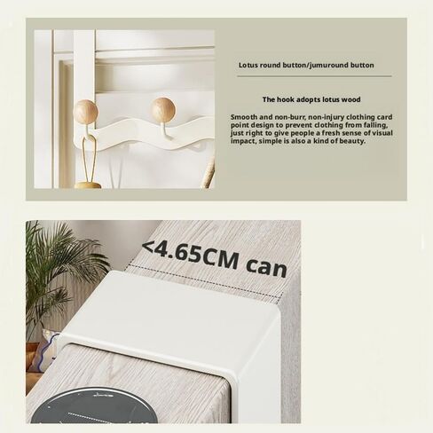No-Drill Over-The-Door Hooks with Wooden Knobs, Multi-Purpose Home Hanger for Various Room Doors, Holds Towels, Coats, and Hats. (Cream White, 4 Hooks) in Saudi Arabia