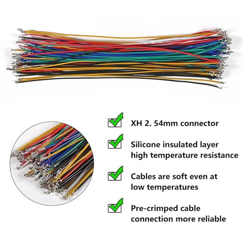 1.25mm Connectors Plug Kit 1.25mm Pitch Connectors and Pre-Crimped Cables Compatible with JST Molex PicoBlade 1.25mm 15cm Pre-Crimped Cable Wire in Saudi Arabia