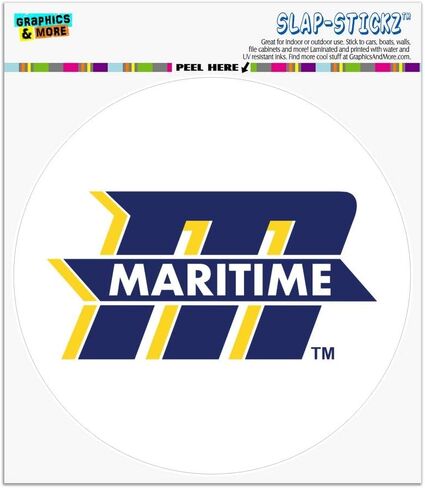 Massachusetts Maritime Academy Logo Automotive Car Window Locker Circle Bumper Sticker in Saudi Arabia