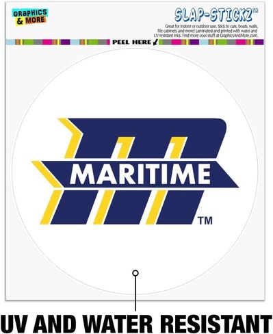 Massachusetts Maritime Academy Logo Automotive Car Window Locker Circle Bumper Sticker in Saudi Arabia