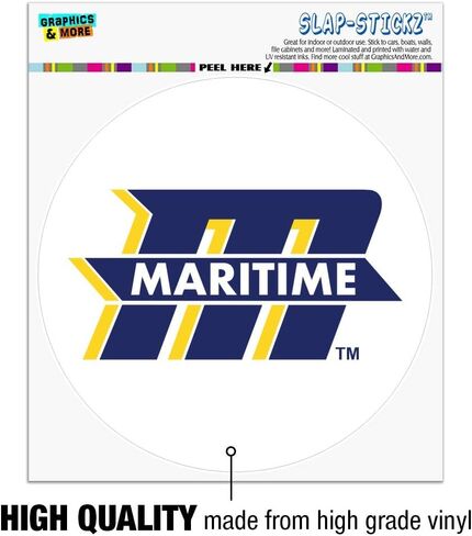 Massachusetts Maritime Academy Logo Automotive Car Window Locker Circle Bumper Sticker in Saudi Arabia