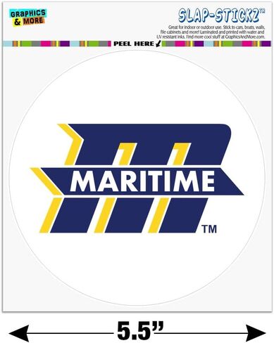 Massachusetts Maritime Academy Logo Automotive Car Window Locker Circle Bumper Sticker in Saudi Arabia